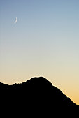 Queyras : Coucher de lune sur le pic Lombard