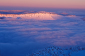 Vercors : L'alpage de la Moliere au dessus des nuages, depuis le Moucherotte