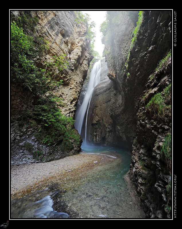 Photo : La cascade de la Druise à Omblèze, dans l'extrémité sud-ouest du Vercors. 
