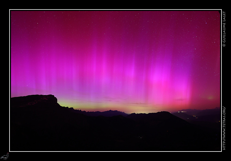 Photo : Aurore borale dans le ciel du Vercors, 10 mai 2024 
