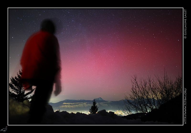 Photo : Aurore bor�ale au dessus de la Chartreuse 
